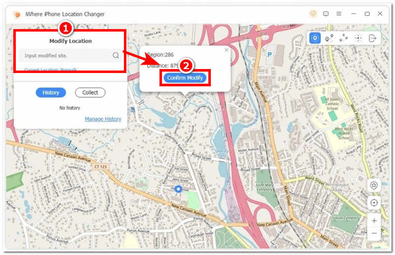 Standort bestätigen