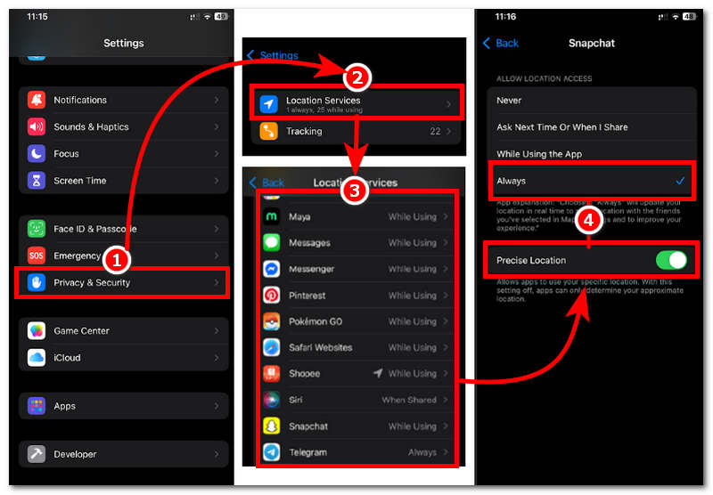 Specific App Location Access