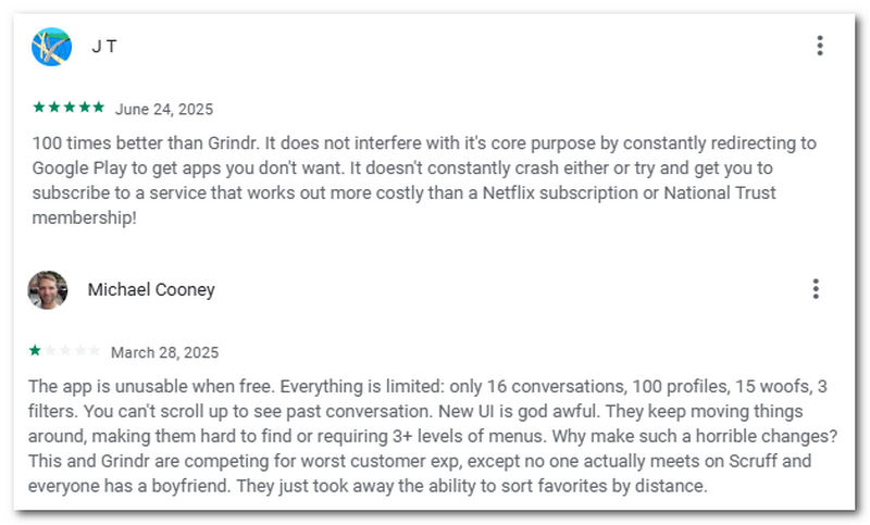 Scruff User Experience