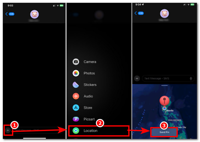 Send Location on Imessage
