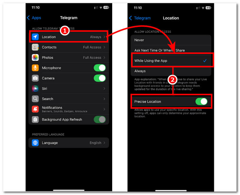 Change Location Access