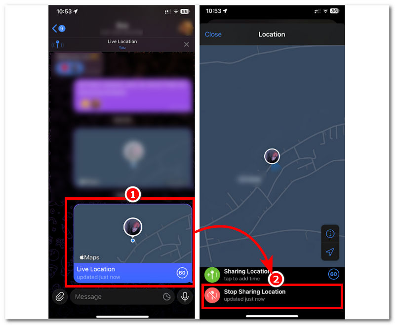 Stop Sharing Location