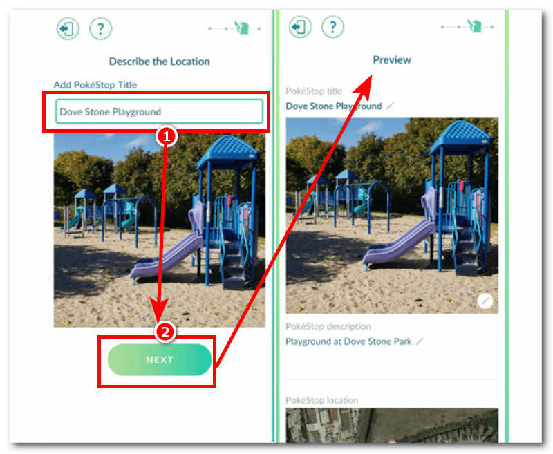 Pokestop Describe Location
