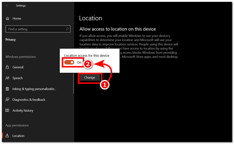 Allow Device to Access Location