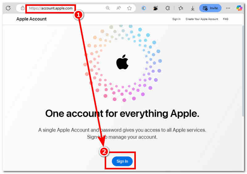 Go to Apple Account In Browser