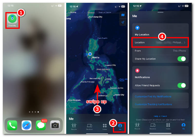 Open Find My App