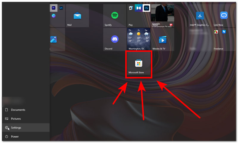 Open Microsoft Store