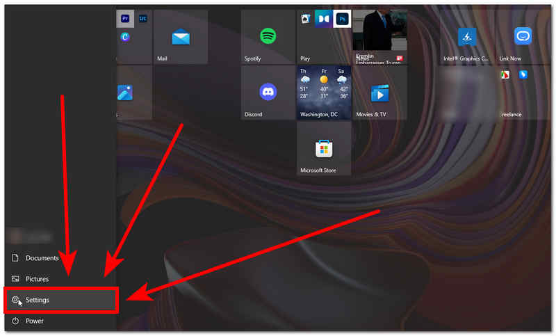 Open Settings