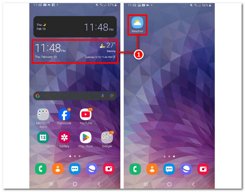 Open Weather App Or Widget