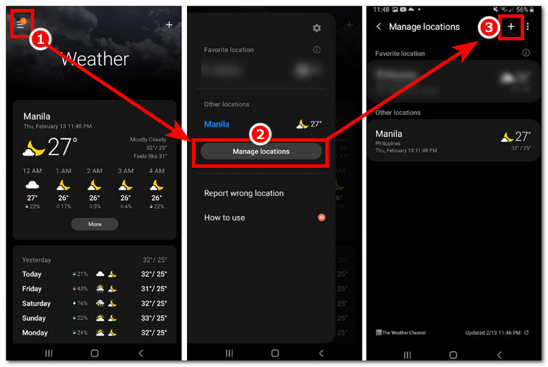 Open Weather Settings