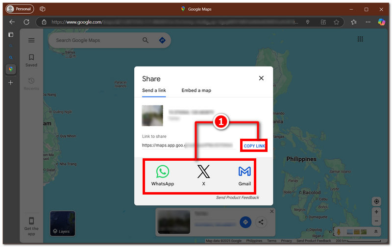 Share Pc Location on Google Maps