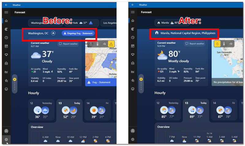 Updated Weather Location Change