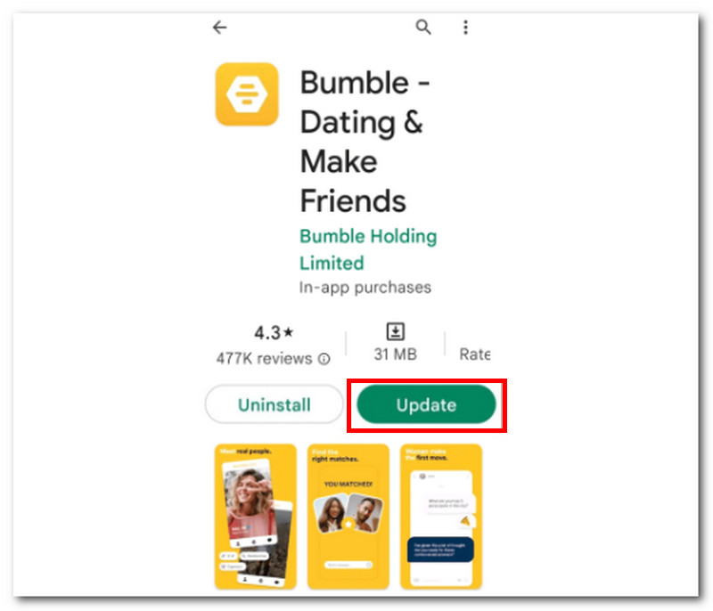 Updating Bumble App