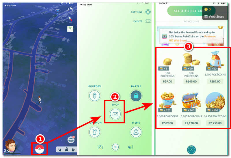 Pokecoin Through Pokeshop