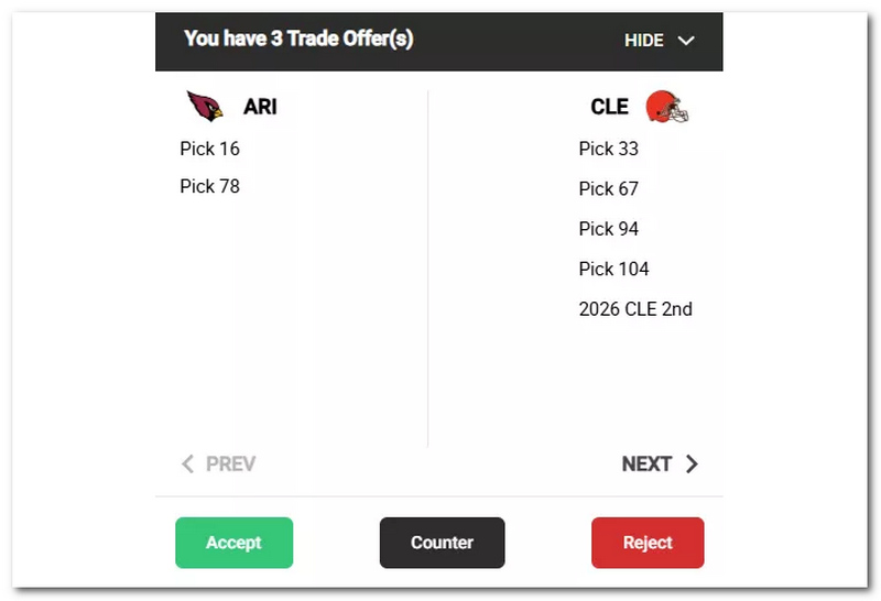 Decide On The Trade Offers