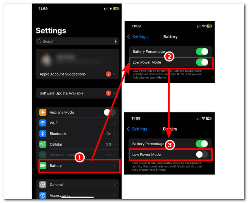 Disabling Low Power Mode