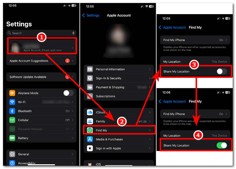 Enabling Share My Location